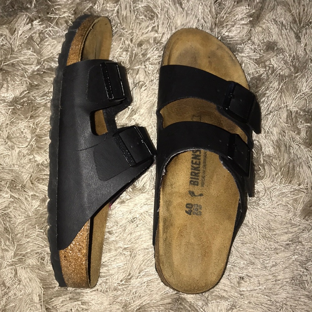 Black Arizona Birko-Flor Birkenstocks